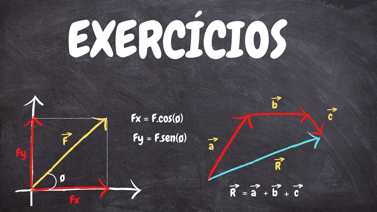 EXERCÍCIOS DE VETORES | Como calcular o vetor resultante nos seguintes casos