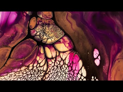 #191.  Fantastic!  Bloom With Hair Dryer -- GORGEOUS results!  /fluid art / SheleeArt