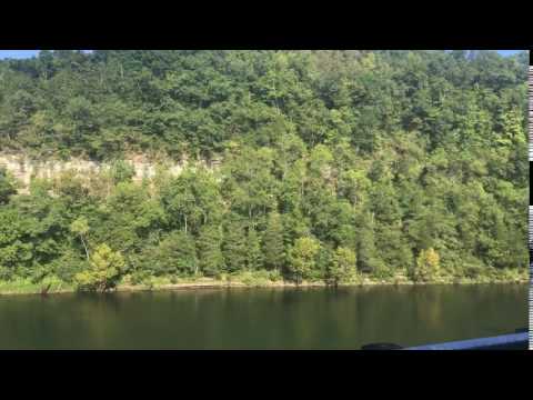 A view of the river from one of the rows of campsites