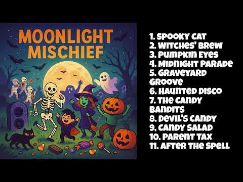 Moonlight Mischief 👻 | Full Halloween Album of Spooky-Fun Songs for Kids & Families