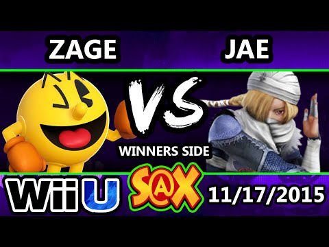 S@X 124 - JAE (Sheik) vs. Zage (Pac-Man) SSB4 Tournament - Smash Wii U - Smash 4
