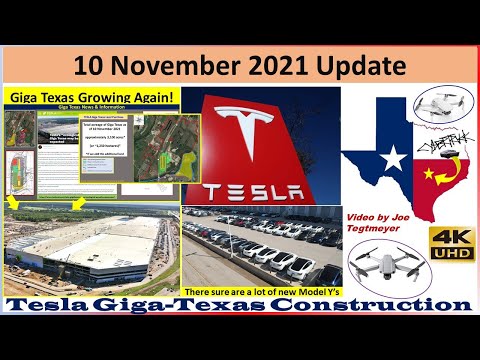 Tesla Gigafactory Texas 10 November 2021 Cyber Truck & Model Y Factory Construction Update (07:30AM)