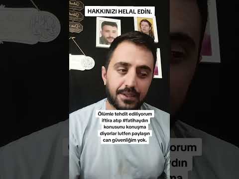 FATİH AYDIN KONUSUNU KONUŞMAMIZI İSTEMİYORLAR VE TEHDİT EDİP SUÇA SÜRÜKLEMEYE ÇALIŞIYORLAR. 