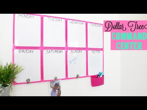 Dollar Tree DIY Command Center | Schedule board Video
