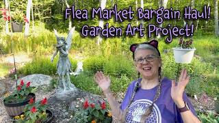 FLEA MARKET BARGAIN FINDS, HAPPY MAIL, GARDEN ART PROJECT! Vlog: Part 2