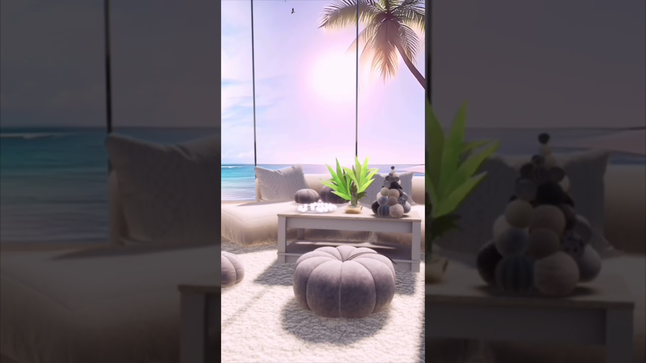 Relaxing wave sounds from a room with a view of the sea#relaxing #oceanwaves #shorts