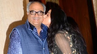 Sridevi Kisses Boney Kapoor Publicly At Her Birthday Bash