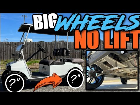 We Fit 14" Wheels & Low Pros on the Club Car DS Golf Cart With NO LIFT | Jakes Wheel Base Extension
