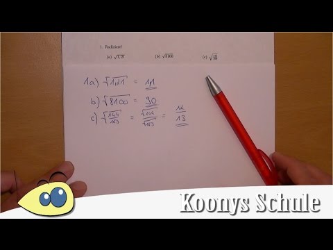 Aufgabe 1 - Wurzel ziehen, Radizieren, Wurzelgesetze | AB 0995 - Klassenarbeit