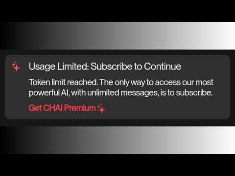 Token limit blocking chats in CHAI App? You're not alone