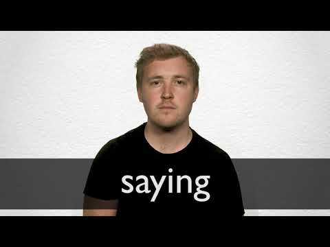 SAYING definition in American English Collins English Dictionary
