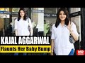 Soon To Be Mommy Kajal Aggarwal Shows Her Baby Bump For The First Time In Public Place