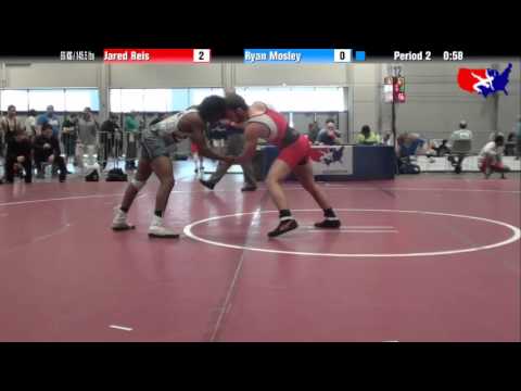 Jared Reis vs. Ryan Mosley at 2013 Junior Nationals - FILA - FS