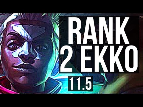 EKKO vs NIDALEE (JUNGLE) | Rank 2 Ekko, Rank 6, Godlike, 12/3/5 | KR Challenger | v11.5
