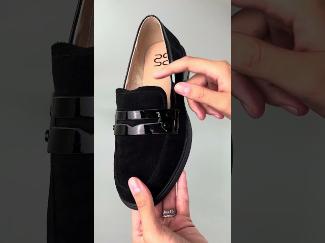 Чоботи жіночі шкіряні байка хутро 592641 Чорний Лофери жіночі замшеві 592912 Чорні