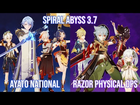 C1 Ayato National & C6 Razor Physical DPS - Genshin Impact Spiral Abyss 3.7