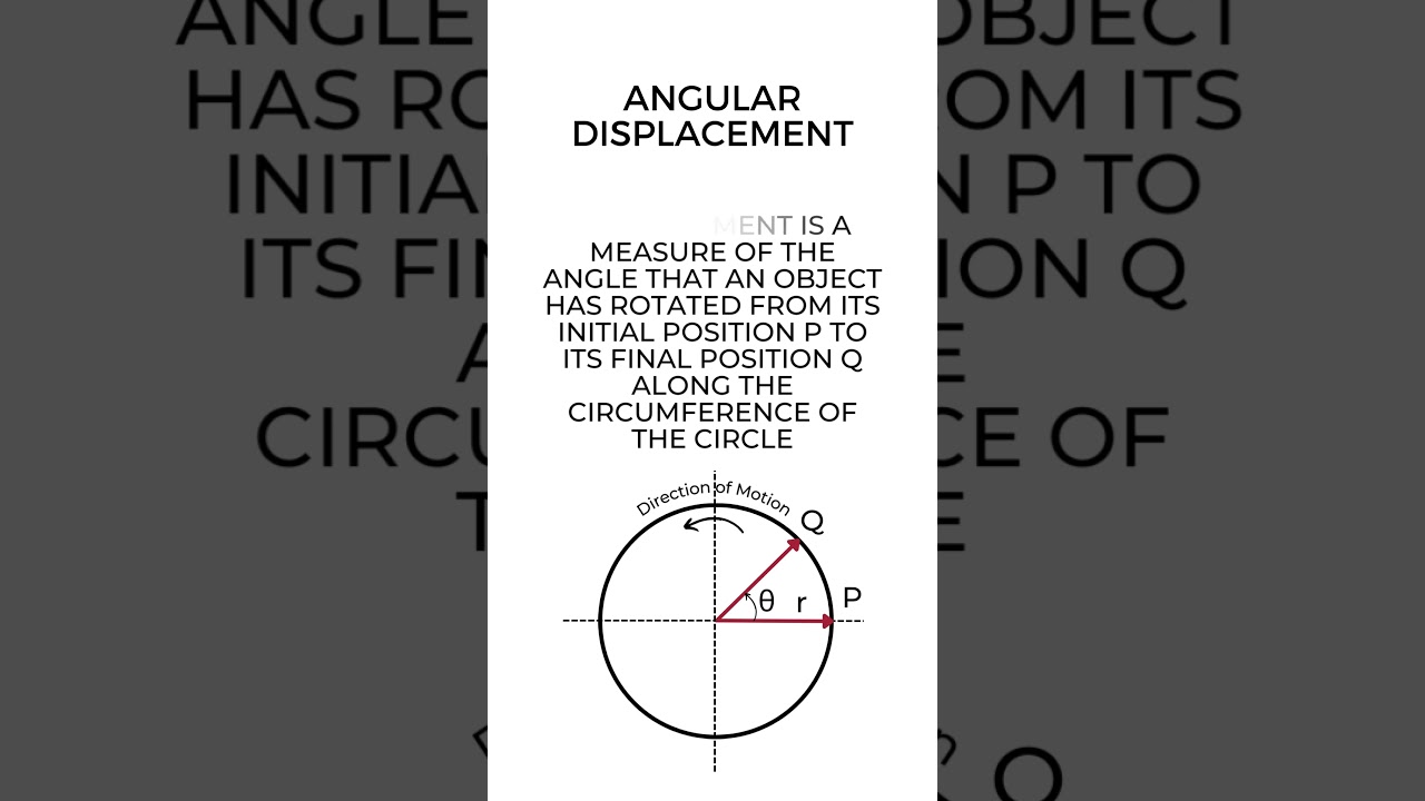 Angular Displacement  - Uniform Circular Motion - Physics 101