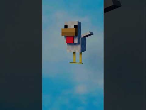 Insane Blender Animation: Watch a Minecraft chicken plunge to its doom!