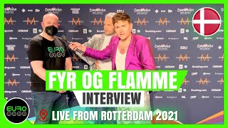 Download lagu DENMARK EUROVISION 2021: Fyr Og Flamme - Øve Os På Hinanden (INTERVIEW) // Live from Rotterdam mp3