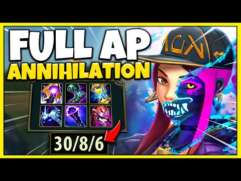 Full AP Akali 30 kill Rampage (full build) - League of Legends
