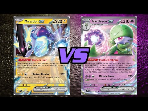 2023 Format Pokemon TCG Battle! Miraidon ex Vs Gardevoir ex!