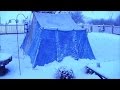 Winter Camping in a Hot Tent 