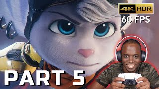 RATCHET AND CLANK RIFT APART GAMEPLAY Walkthrough Part 5 PS5 - Rivet Planet Scarstu - 4K HDR 60fps
