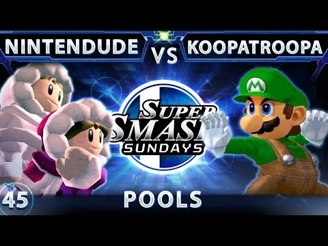 SSS 45 - SPY Nintendude  (Ice Climbers) Vs. KoopaTroopa895 (Mario) SSBM Winners RD 1 - Smash Melee