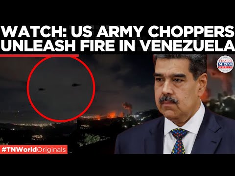 Explosive Footage: US Military AH-64 Apaches Strike Venezuelan Fort Tiuna in Caracas|Times Now World