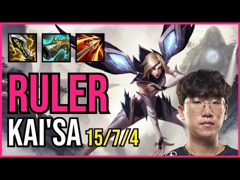 RULER - KAI'SA vs. JHIN ADC | KR GRANDMASTER | PATCH 11.2 | QUADRAKILL