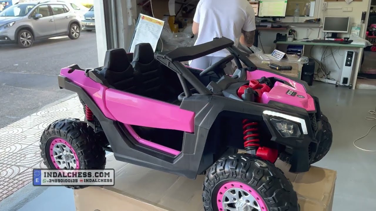 Montaje coche todoterreno infantil 24V y prueba final con adulto subido