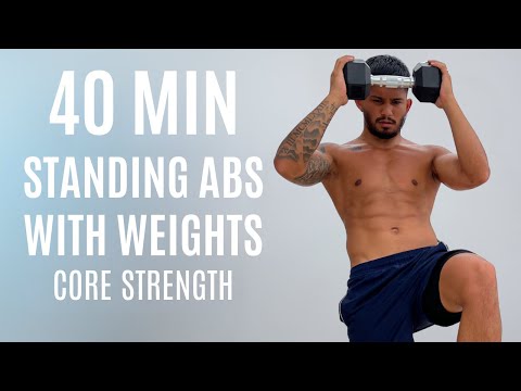 40 MIN STANDING ABS WORKOUT with WEIGHTS – Sculpt Your Core, Burn Belly Fat, No Floor Moves