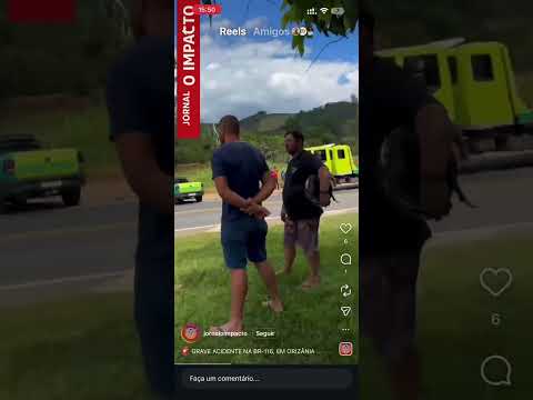 Grave acidente na BR-116 em Orizânia (MG) deixa 1 morto e interdita trecho da rodovia. 14/02