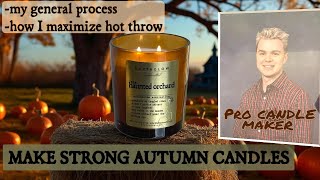 🎃How to Make Strong Scented Candles | *sharing my process* 🍂