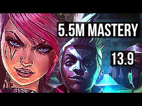 VI vs EKKO (JNG) | 5.5M mastery, 1700+ games, 8/3/11 | KR Grandmaster | 13.9