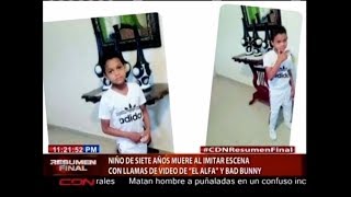 Niño de siete años muere al imitar escena con llamas del video de El Alfa y Bad Bunny