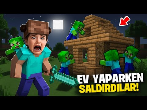 MİNECRAFT'ta LÜKS EV YAPARKEN !! (Zombiler Saldırdı!) @GamzeKarta