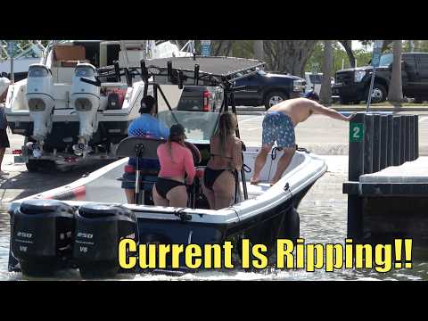 The Current Is Ripping!! | Miami Boat Ramps