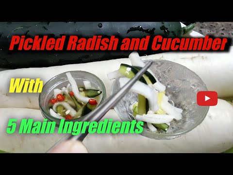Pickled Radish & Cucumber With 5 Main Ingredients/ Food Diary /YollyC Digital Diaries