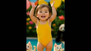 Cute baby girl singing APT ❤️🦋 #cute #cutebaby #babysinging #apt #AI #fyp #babydance #trendingsong