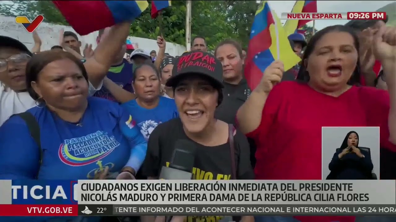 Marchas en todo el país exigiendo liberación de Maduro y Cilia, 5 de enero de 2026