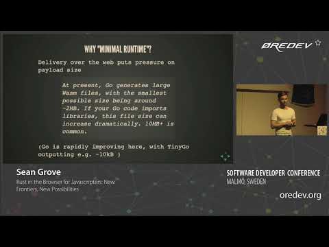 Sean Grove - Rust in the Browser for Javascripters: New Frontiers, New Possibilities | Øredev 2018