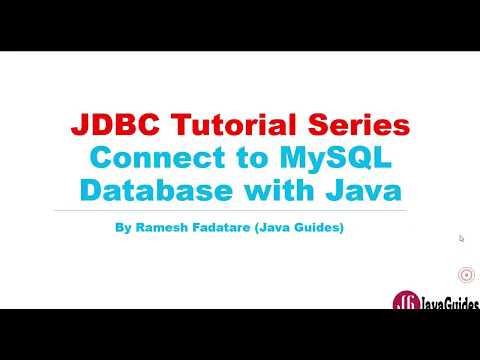 JDBC Tutorial Part 2 Connect to MySQL database with Java
