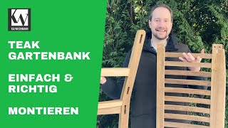 Teak Gartenbank Aufbau & Montage Anleitung | Inside Kai Wiechmann