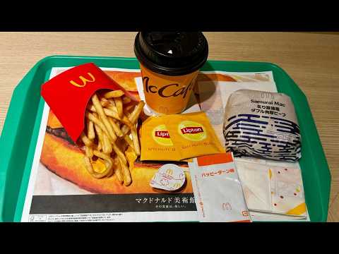 🇯🇵A Real lunch for a Japanese salaryman: McDonald's.Samurai Mac Roasted Soy Sauce Double Thick Beef.