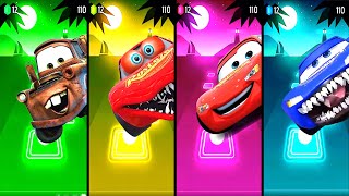 Tow Mater🆚Mcqueen Spider Eater🆚Lightning Mcqueen🆚Mcqueen Eater in Tiles Hop EDM Rush🎶