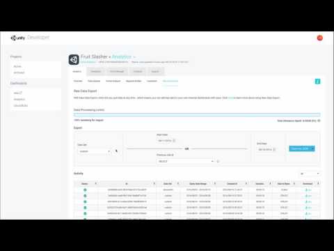 Unity Analytics Raw Data Export Demo
