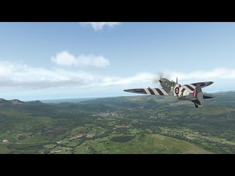Flying a Spitfire in the Mach Loop in X Plane 11