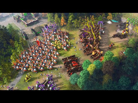 Age of Empires 4 - 4v4 INSANE NEVER SURRENDER Multiplayer Gameplay