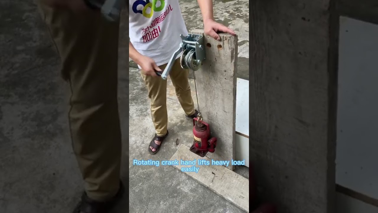 304 full stainless steel hand manual crank winch use labor saving hand winch equipment#winch #hoist